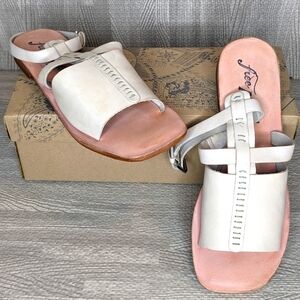 Free People Long Weekend Off White Sandals, 7 (38)